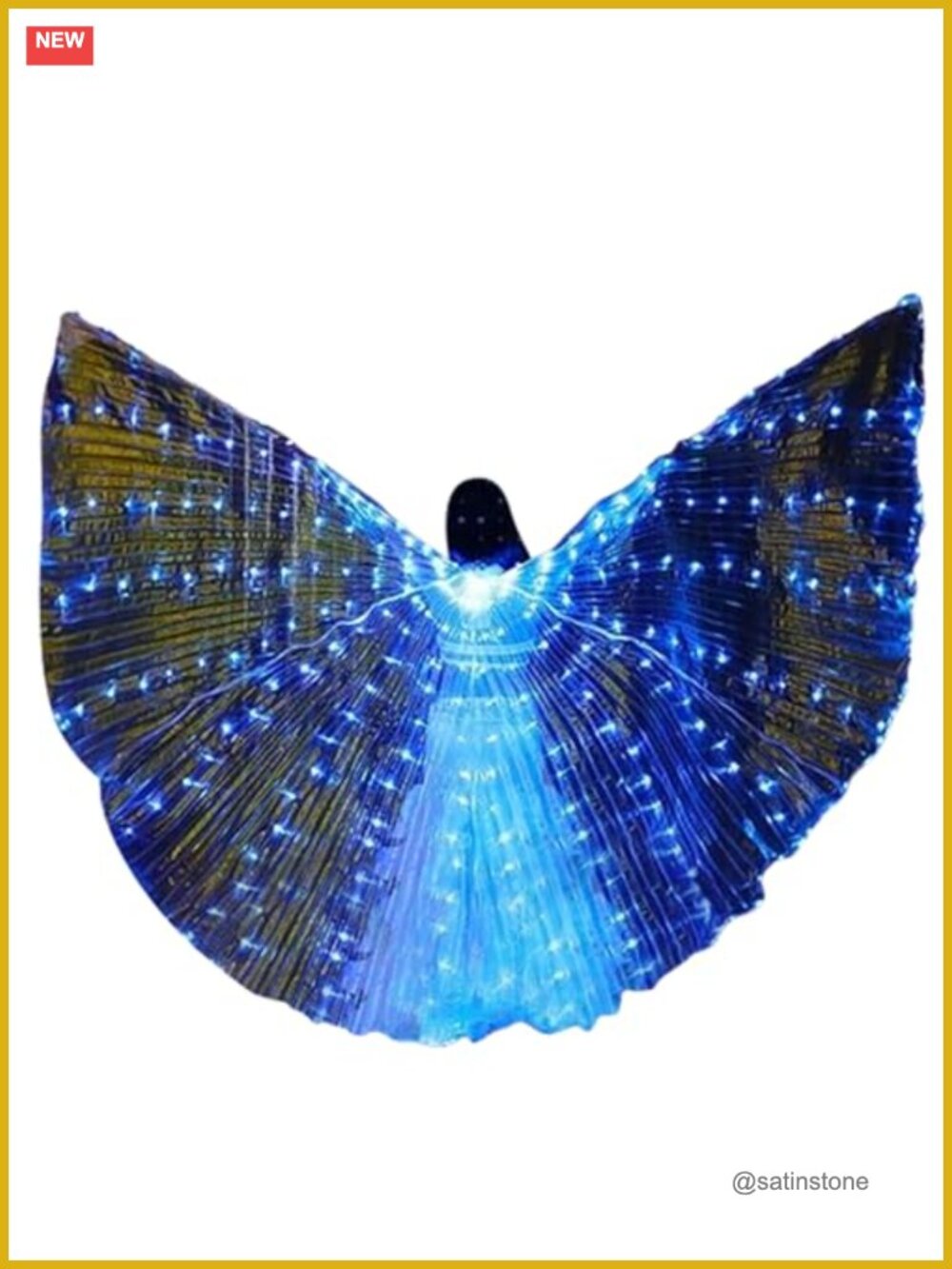 LED Light Up Belly Dance Wings Rave Costume Dance Performance